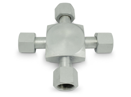 Cross fitting ORFS (swivel nut)