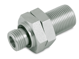 Bulkhead screw-in union, ORFS - BSP